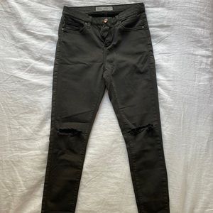 Top Shop Dark Green Jeans